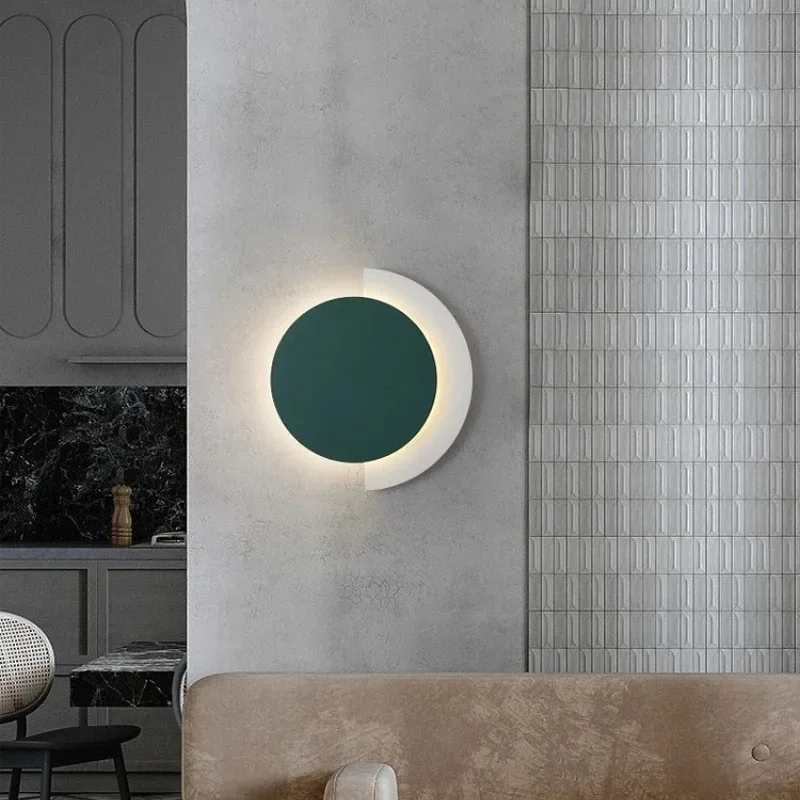 Designer Moon Eclipse Wall Light Nordic Modern Creative Corridor Living Room Simple Romantic Light Luxury Bedroom Bedlight
