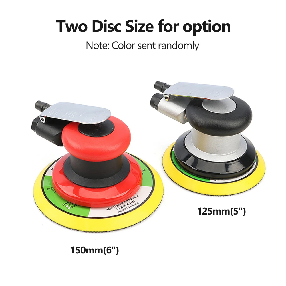 Pneumatic Orbital Sander Pneumatic Polisher Air Grinder,125mm/150mm Vacuum Eccentric Polishing/Grinding Machine Pneumatic Tools
