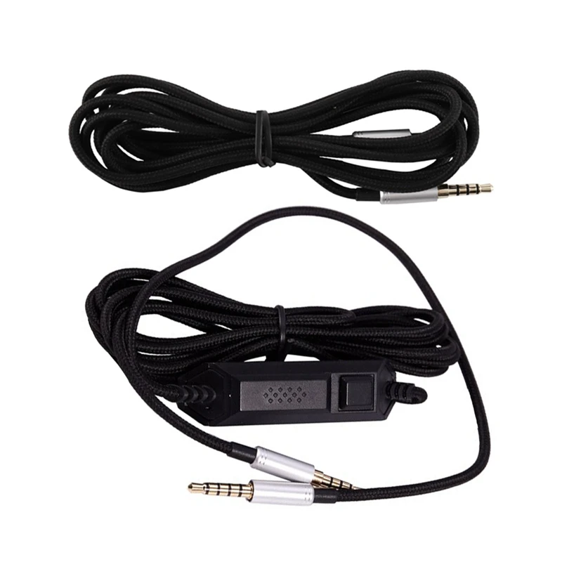 Cable de Audio de repuesto para auriculares Logitech Astro A10 A40, compatible con muchos auriculares, micrófono, Control de volumen