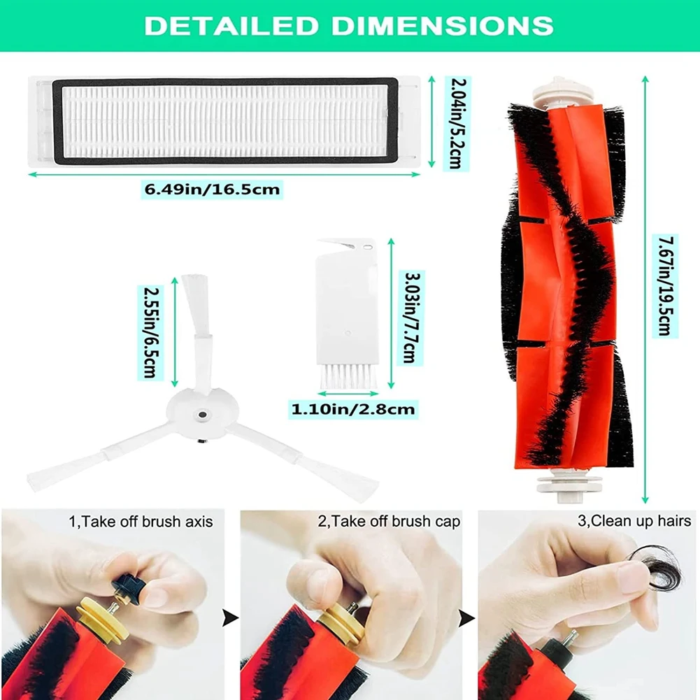 A01M-аксессуары для Xiaomi Roborock S50 E25 E35 S5MAX T7, запчасти для пылесоса, запасные части