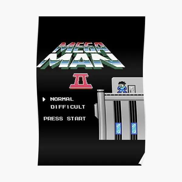 Classic Megaman 2 Title Screen  Poster Funny Modern Picture Room Print Painting Mural Vintage Decoration Home Decor Art No Frame