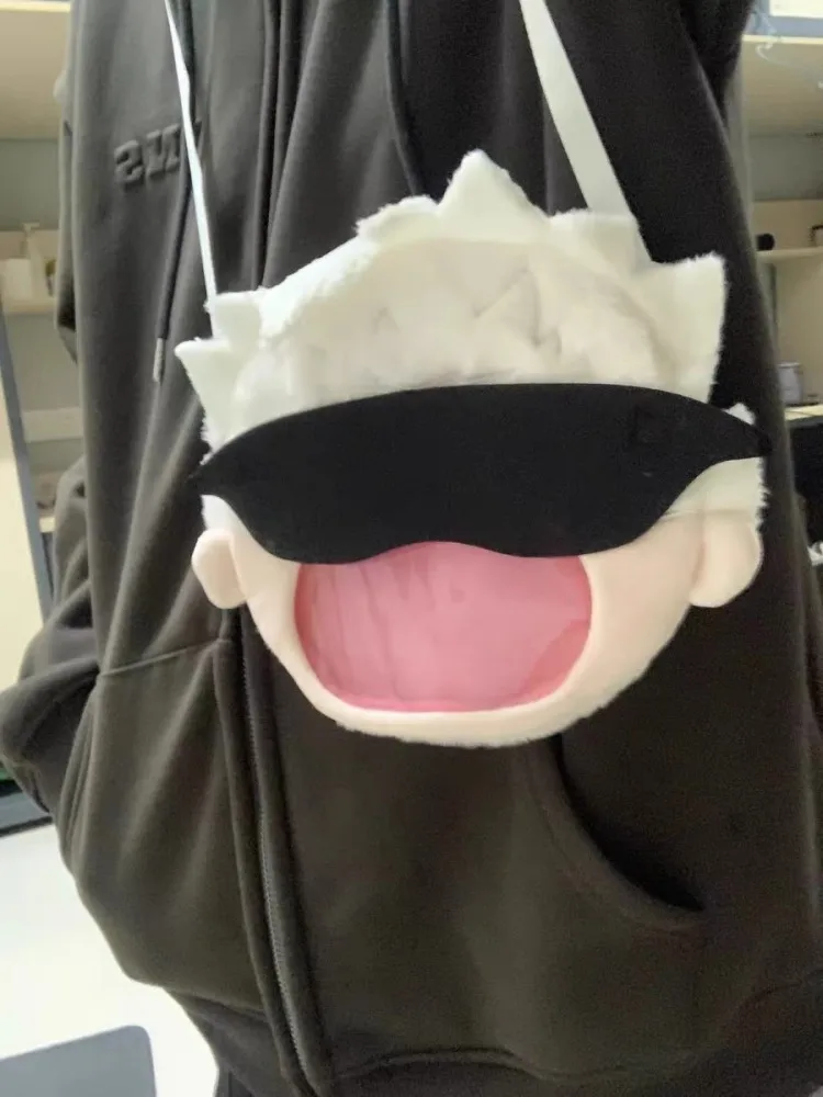 New Jujutsu Kaisan Satoru Gojo Crossbody Bag Plush Doll Shoulder Bag Backpack Cartoon Cosplay Cool Toys New Yeargift For Kid