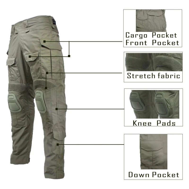 Ranger Green G3 Combat Pants Outdoor Hiking Hunting Pants Airsoft Field Tactical Swat Trousers