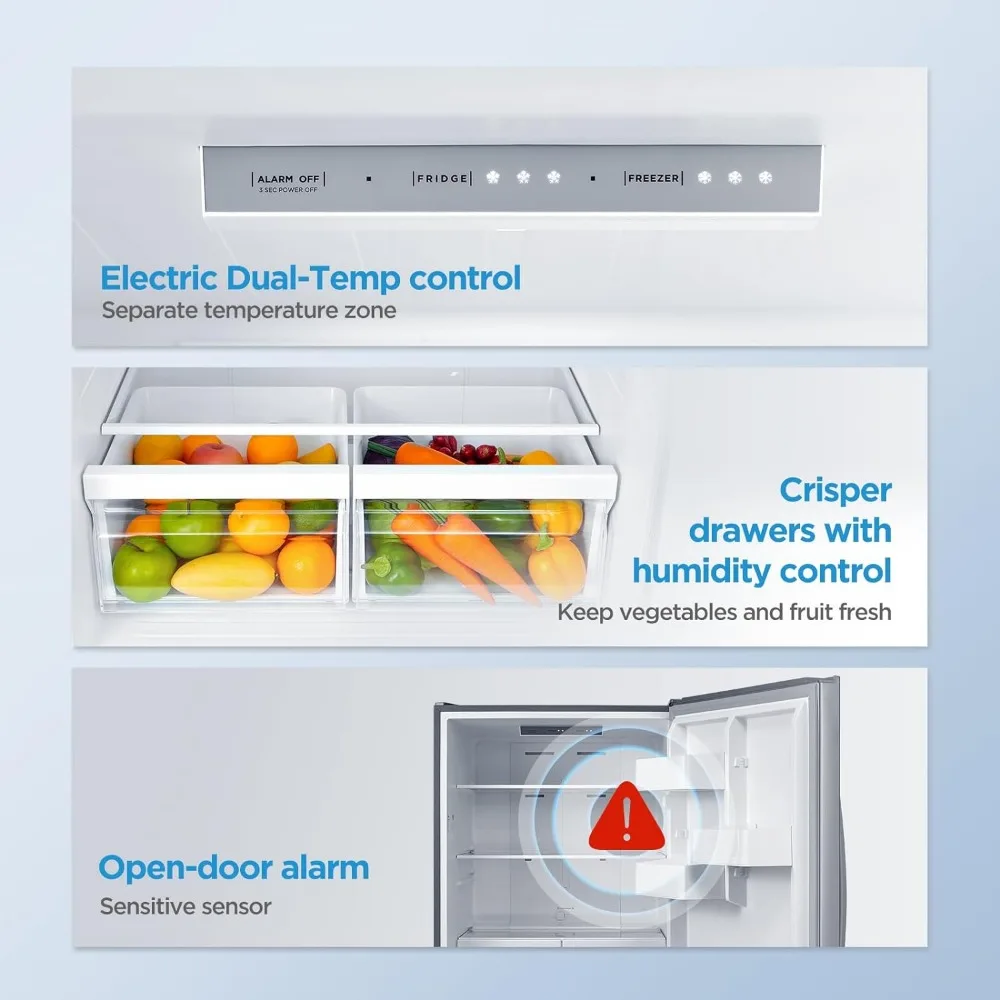 MRB19B5AST-refrigerador de acero inoxidable, montaje inferior, 18,7 Cu.Ft, sin escarcha