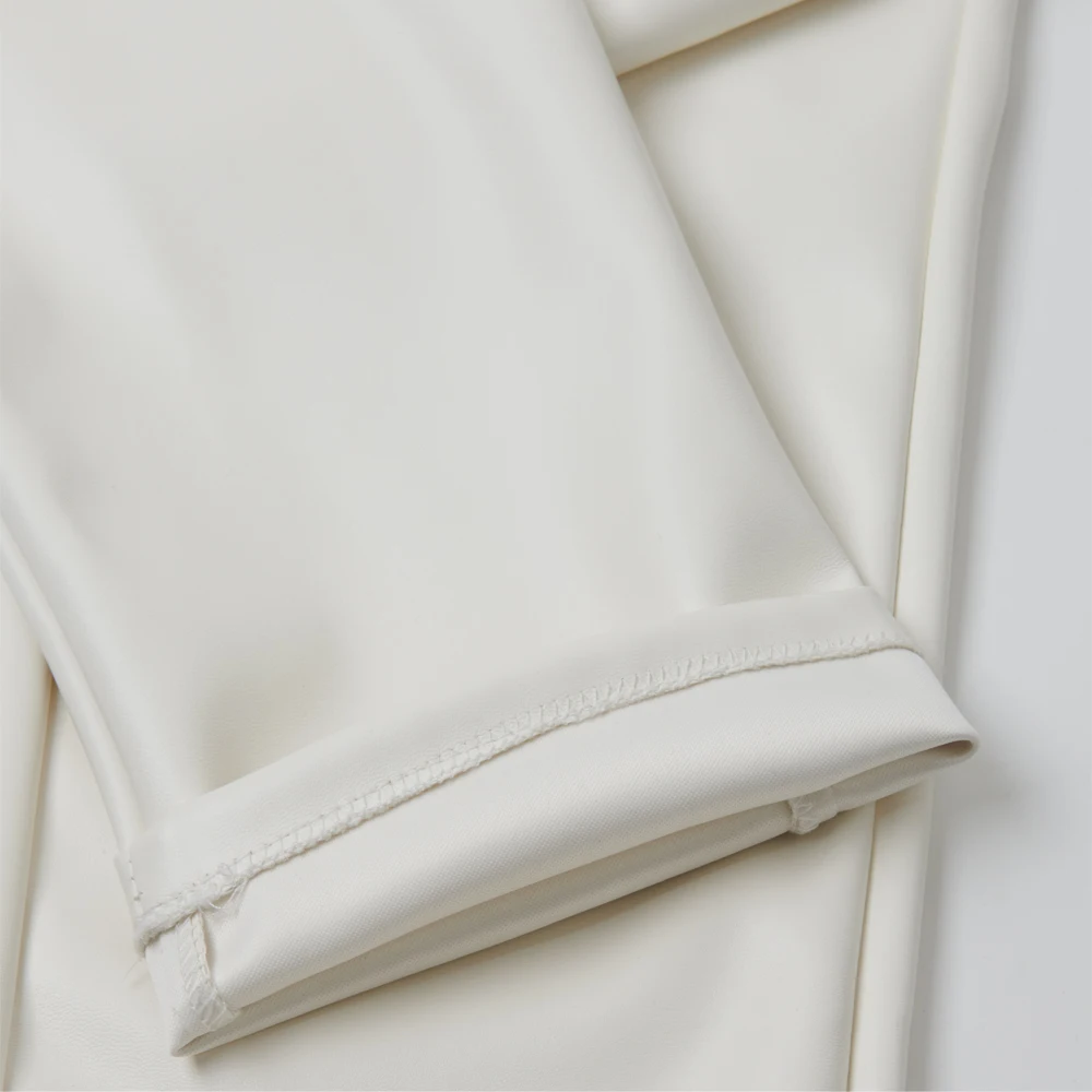 Herren-Lederhose, schmale Passform, Stretch, modische PU-Lederhose, Nachtclub, Party- und Tanzhose, dünn – Detail 6