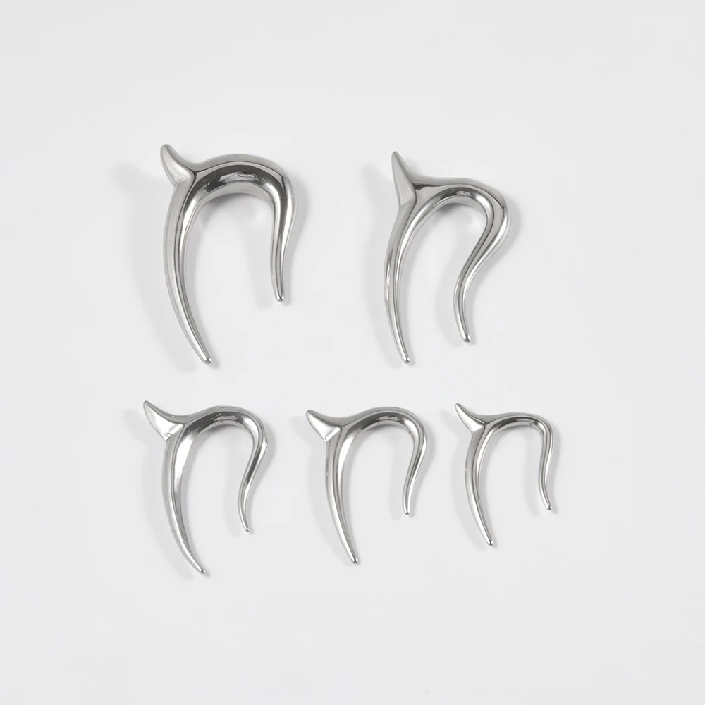 PAIR Surgical Steel Heavy Ear Weights Different Gauge Spiral Hoop Earring Piercing Ear Taper Piercing Body Jewelry