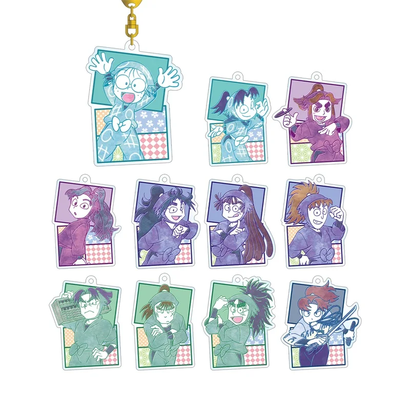 

Game Inadera Rantaro Fukutomi Shinbei Ayabe Kihachiro Settsu no Kirimaru Keychain Doll Anime Acrylic Keyring Pendant for Gift