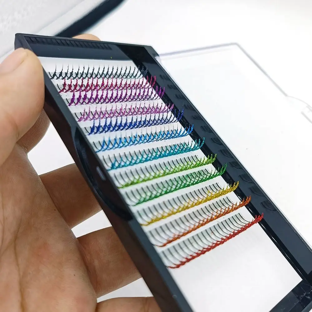 False Eyelashes Eyelash Extension Individual Cluster Eyelashes Fake Color Lashes Glitter Colored Eyelashes Cosplay Eyelash