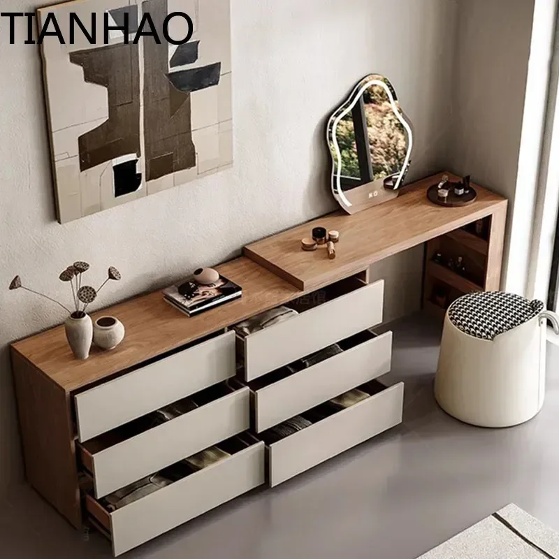 Wooden Black Dresser Makeup Vanities Bedroom Set Mirror Woman Cheap Dressing Table Holder Tricks Stand Hotel Organizer Furniture