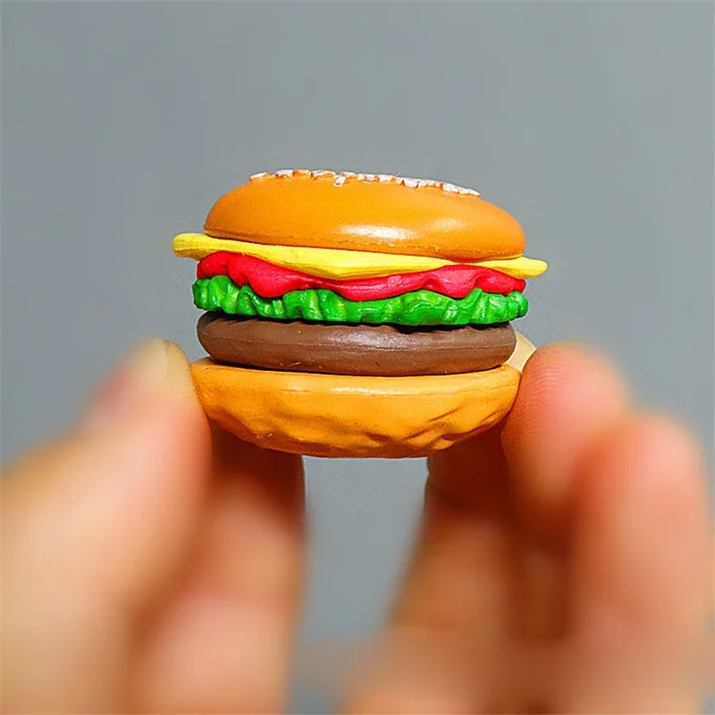 4 szt. Mini symulacja jedzenia dla lalek dla dzieci zabawki kuchenne domek dla lalek miniatury klasyczna zabawka pyszny Hamburger DIY dekoracje