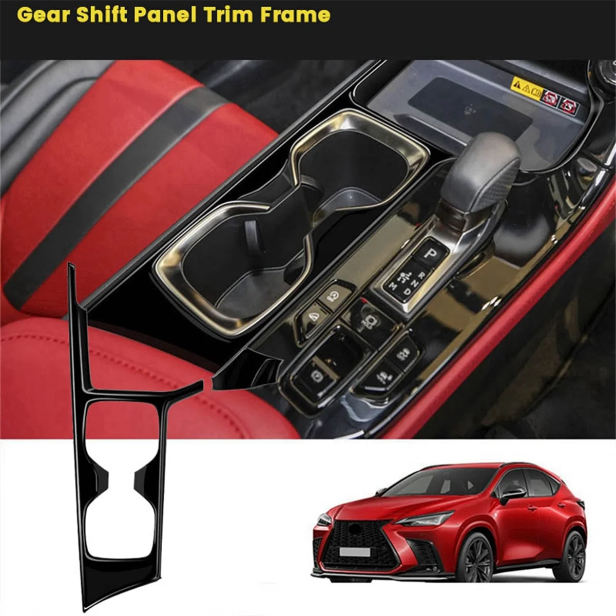 RHD Car Central Control Gear Shift Panel Trim Frame for LEXUS NX260 NX350H 2022-2024 Interior Modification Decal Cover