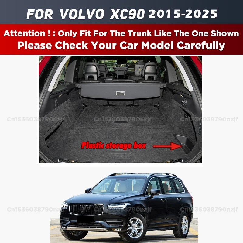 For Volvo XC90 5-Seat 2015-2025 24 23 22 21 20 19 18 17 16 Car Floor Mats Foot Pads Car Trunk Mat Cargo Liner Accessories