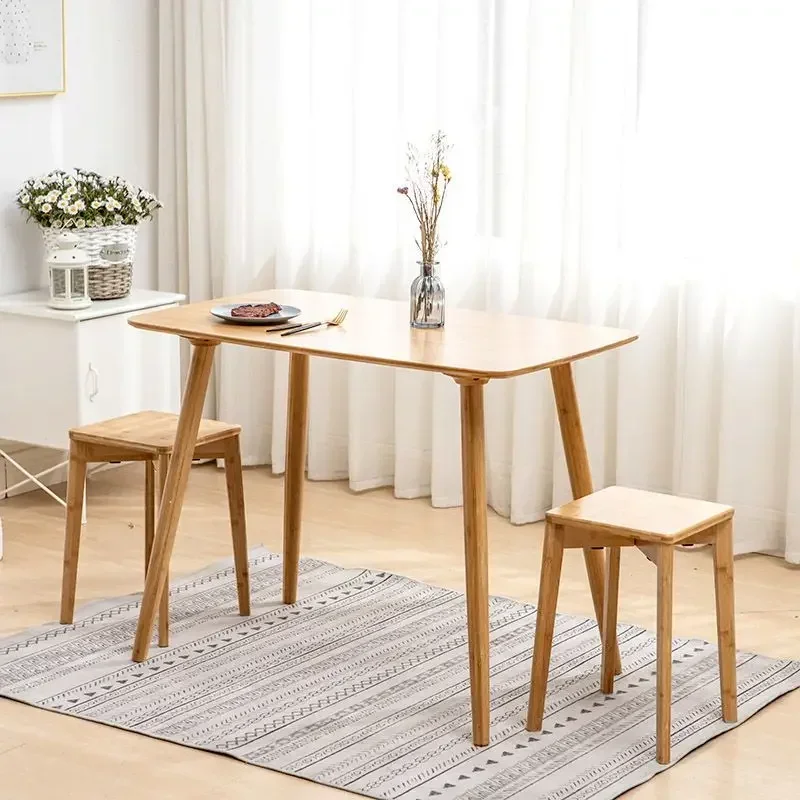 

Nordic Small Coffee Table High Side Table Ins Bamboo Tables 100 Cm Dining Tables Modern Simple Small Living Room Furniture Mesa