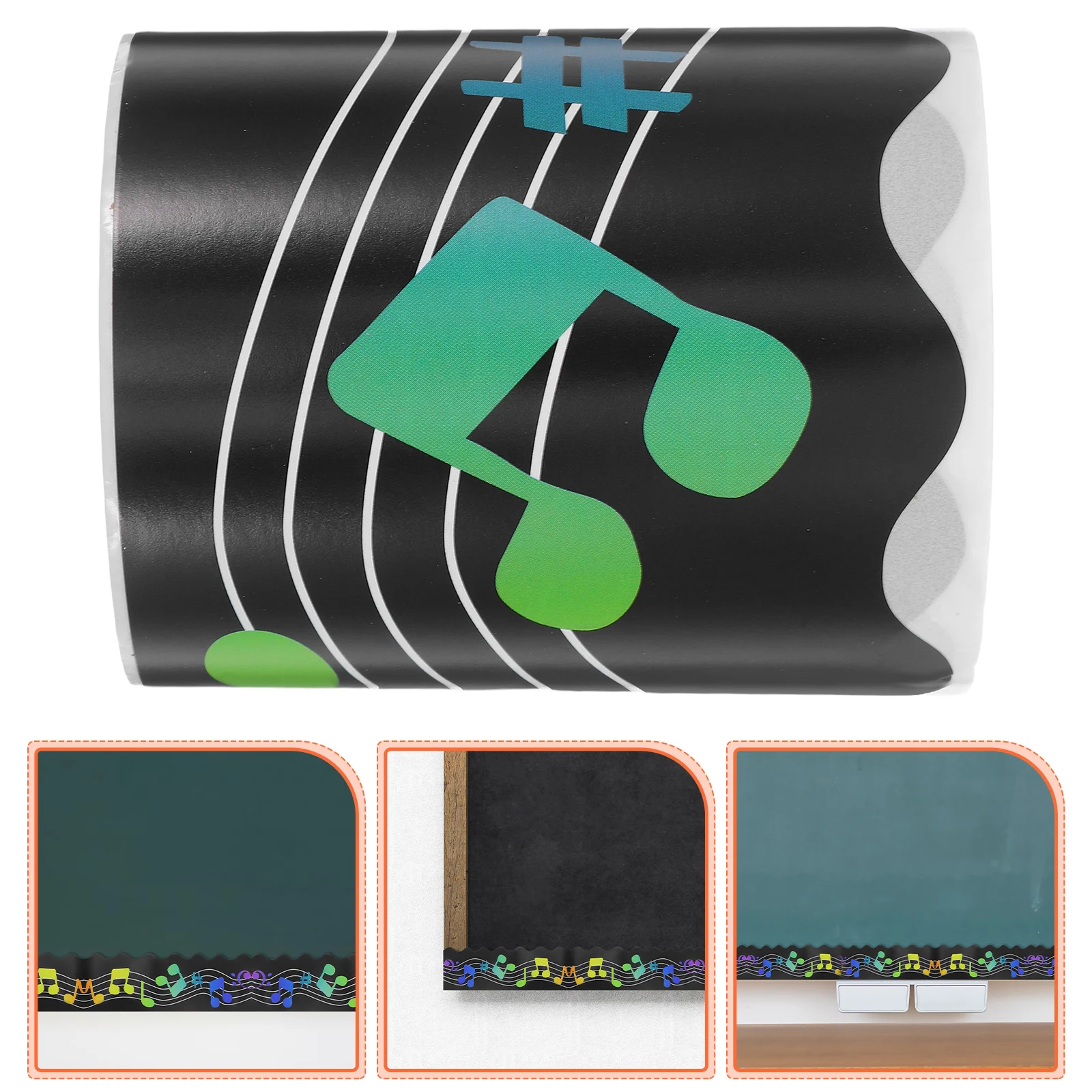 1 ملصقات حدودية لتزيين لوحة الإعلانات، زخرفة ملاحظة الموسيقى الإبداعية، سهلة القطع تناسب جميع الأحجام، ديكور الفصول الدراسية #2