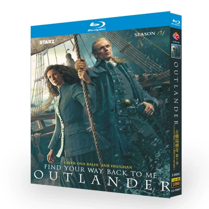 HD TV Series Outlander Seasons 7 (2023), Blu-ray 6 Discs English Pronunciation BD DVD