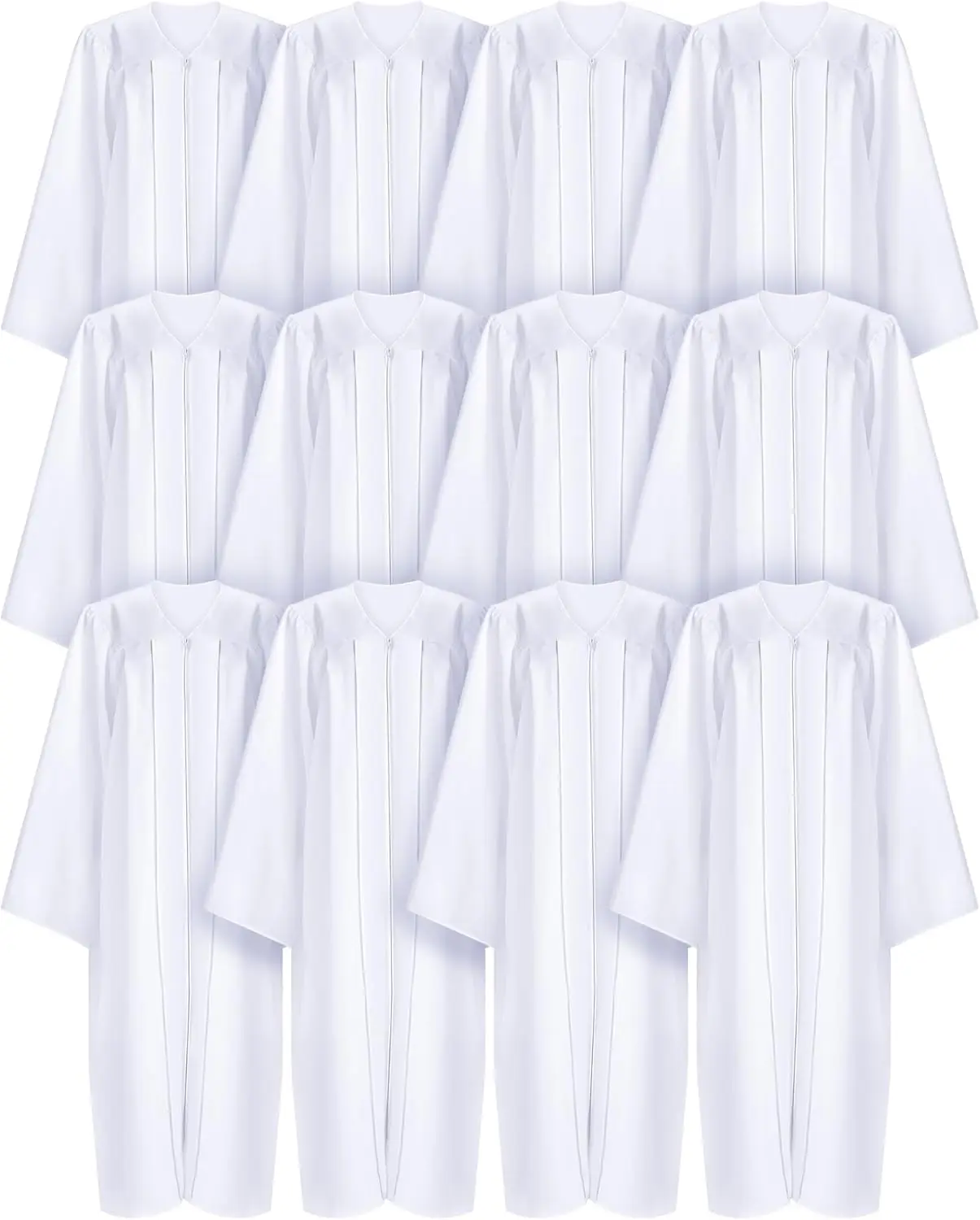 Wholesale Unisex Matte Choir Robes for Church White Baptism Graduation Gown Confirmation Pulpit Judge Costume Adults