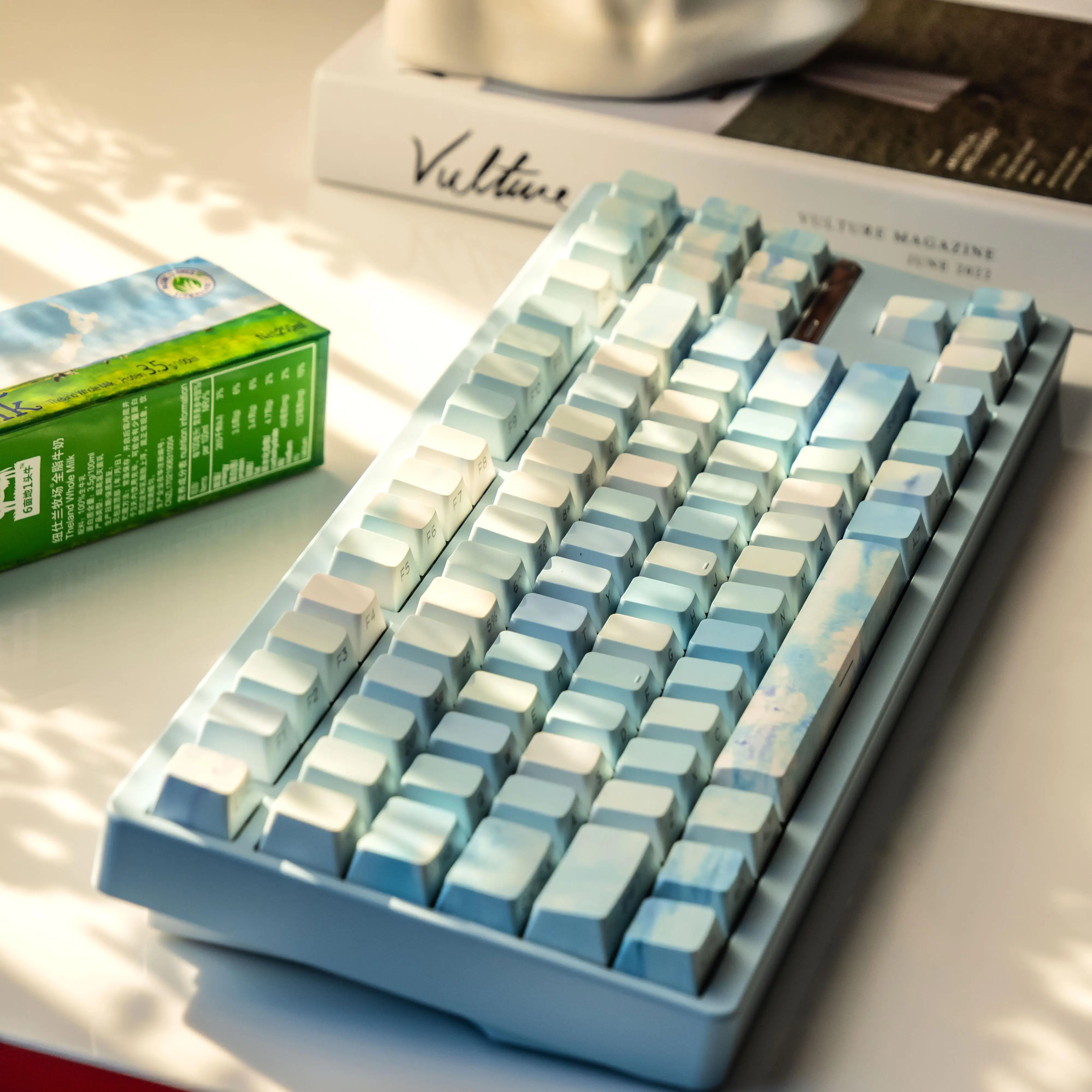 

Shuiqin Qingpan original side engraved mechanical keyboard full five-sided PBT keycaps