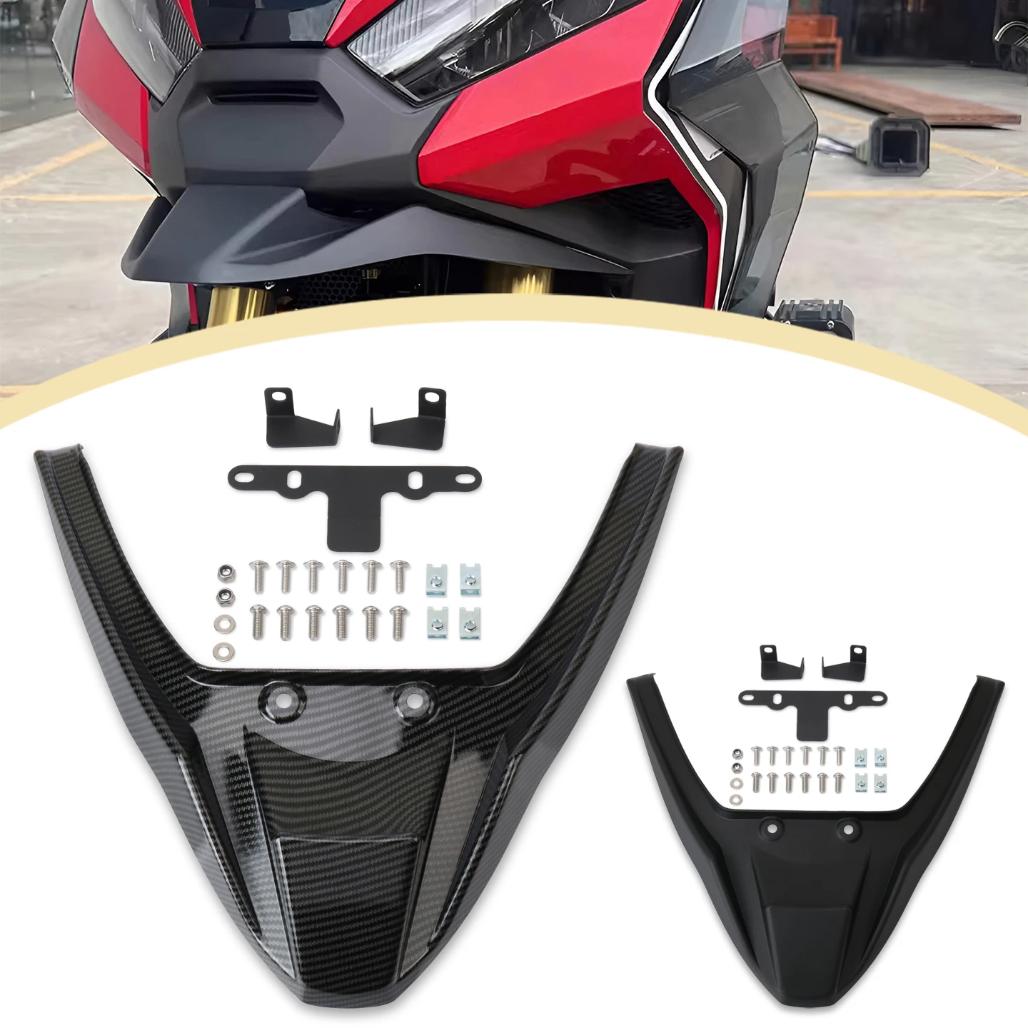 

For XADV 750 X-ADV 750 2021-2024 Motorcycle Beak Fairing Cowl Extension Cover Fixed Wing Spoiler Shell Guard Wheel Extender