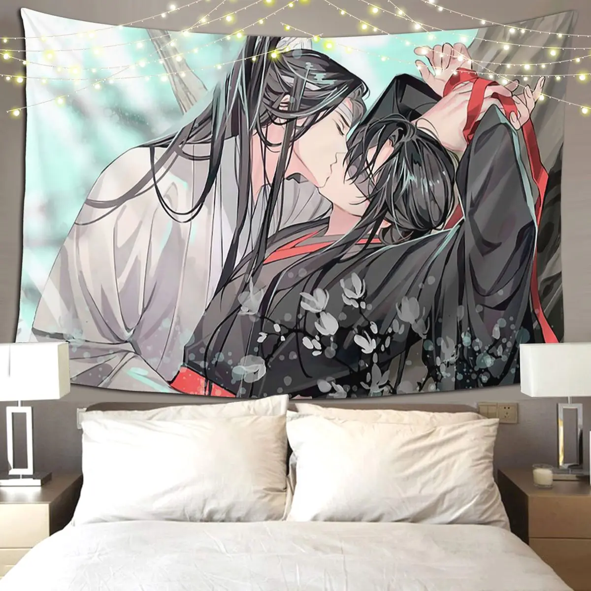 

Mo Dao Zu Shi The Grandmaster Of Demonic Cultivation Tapestry Funny Wall Hanging Aesthetic Home Tapestries for Bedroom Dorm Room