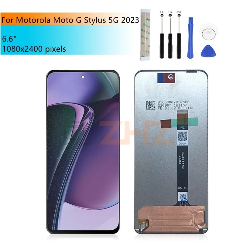 

For Motorola G Stylus 5G 2023 LCD Display Touch Screen Digitizer Assembly XT2315-1 With Frame Replacement Repair Parts 6.6"