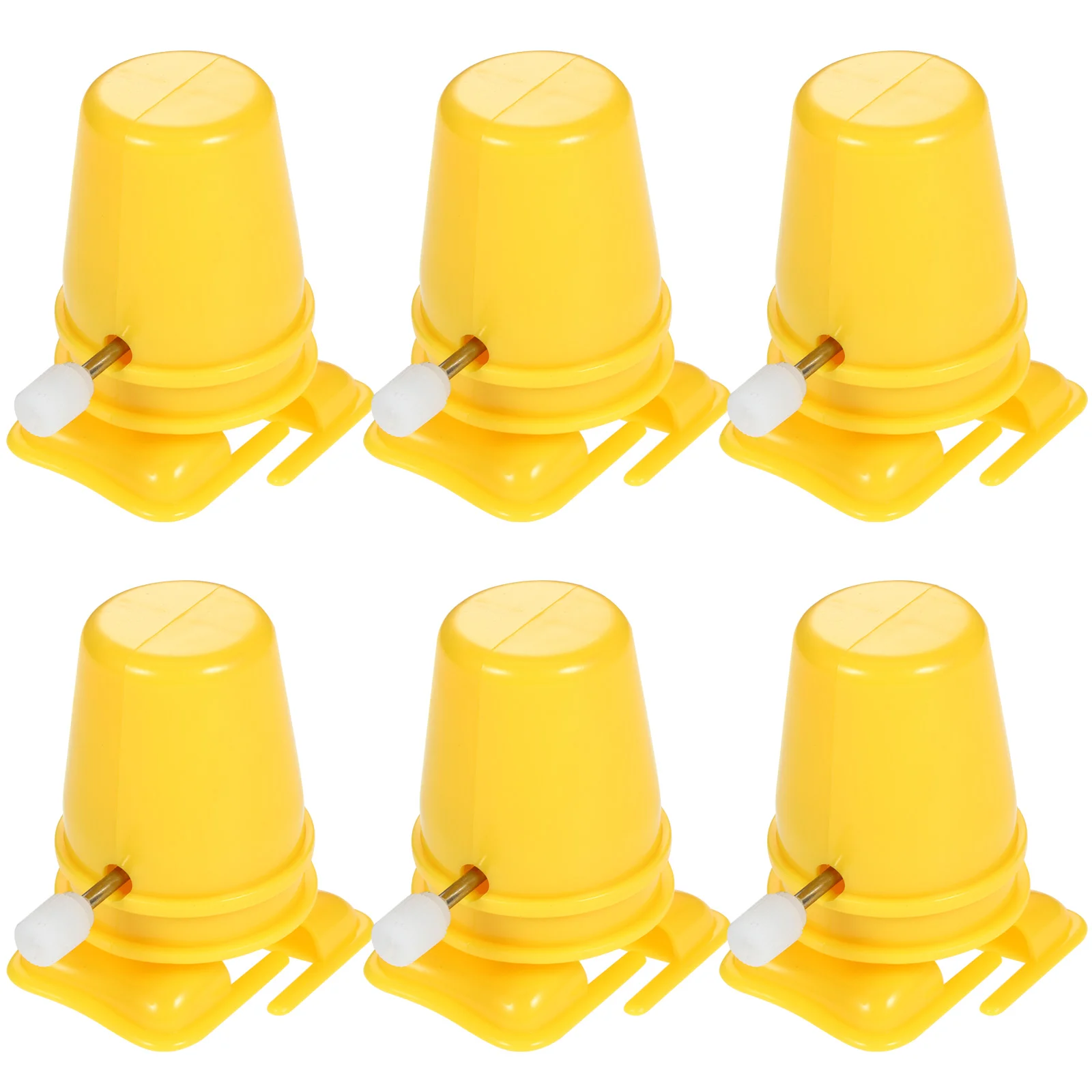 6 יחידות מנגנון שעון חימר לתינוקות חיות דחיפה צעצוע פלסטיק עבודת יד אביזר