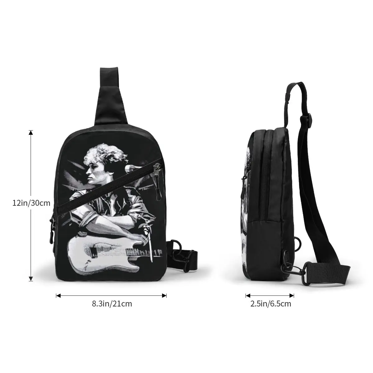 Viktor Tsoi Guitar Crossbody Sling Backpack Men Custom Rusian Rock Kino Shoulder Chest Bag for Traveling Daypack