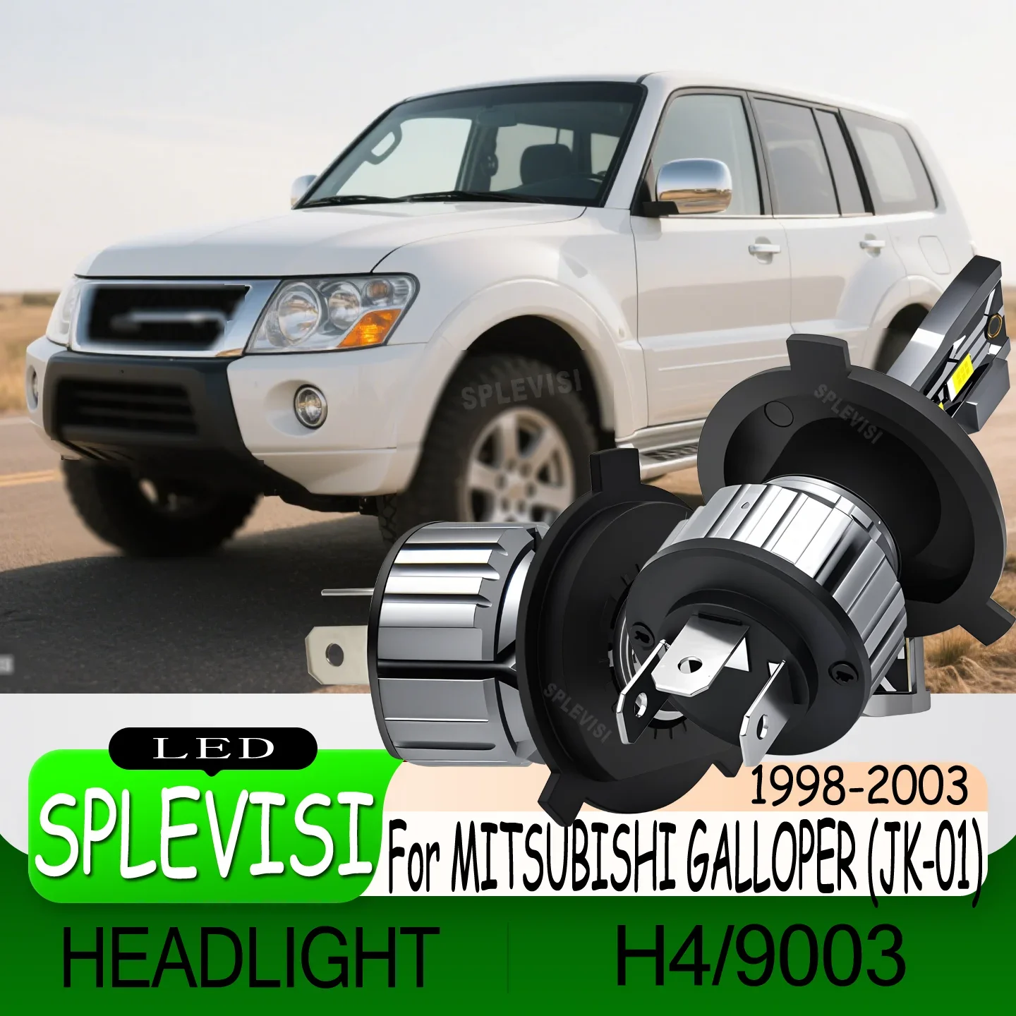 LED Headlight Bulbs Designed as plug and play bulbs For MITSUBISHI GALLOPER (JK-01)1998 1999 2000 2001 2002 2003