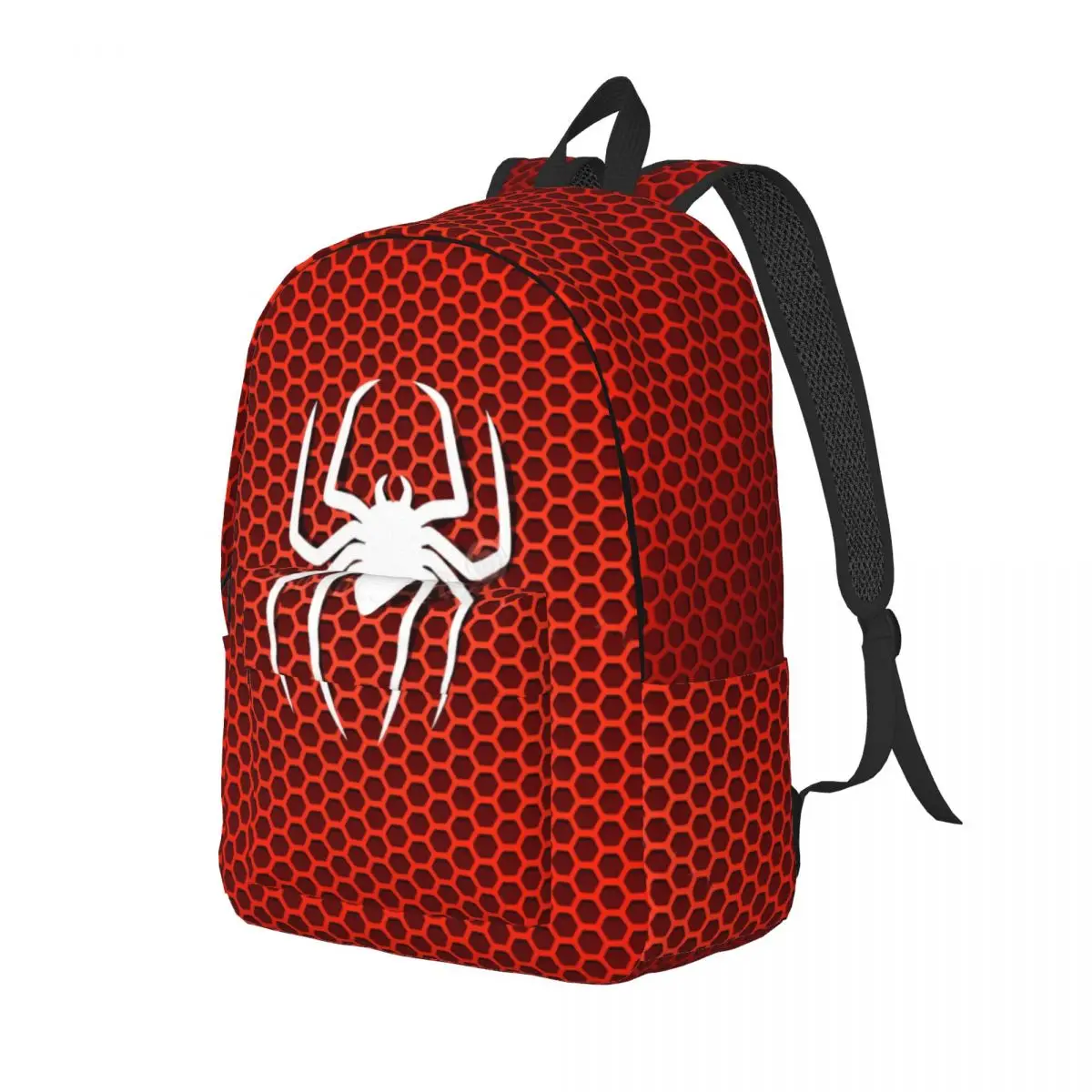 Custom Spider Cobweb Hexagon Laptop Backpack Men Women Basic Bookbag for School College Students Spider Man Bags