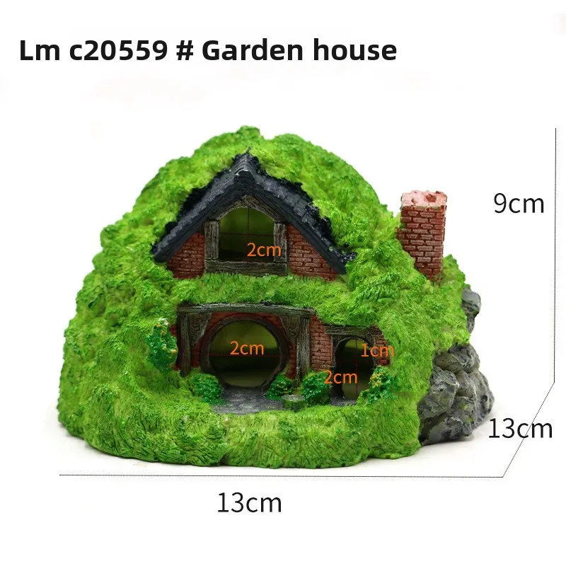 

Creative Garden Small House Fi Tank Decoration Hideout Aquarium Scenery Decoration Pet Simp Cave elter