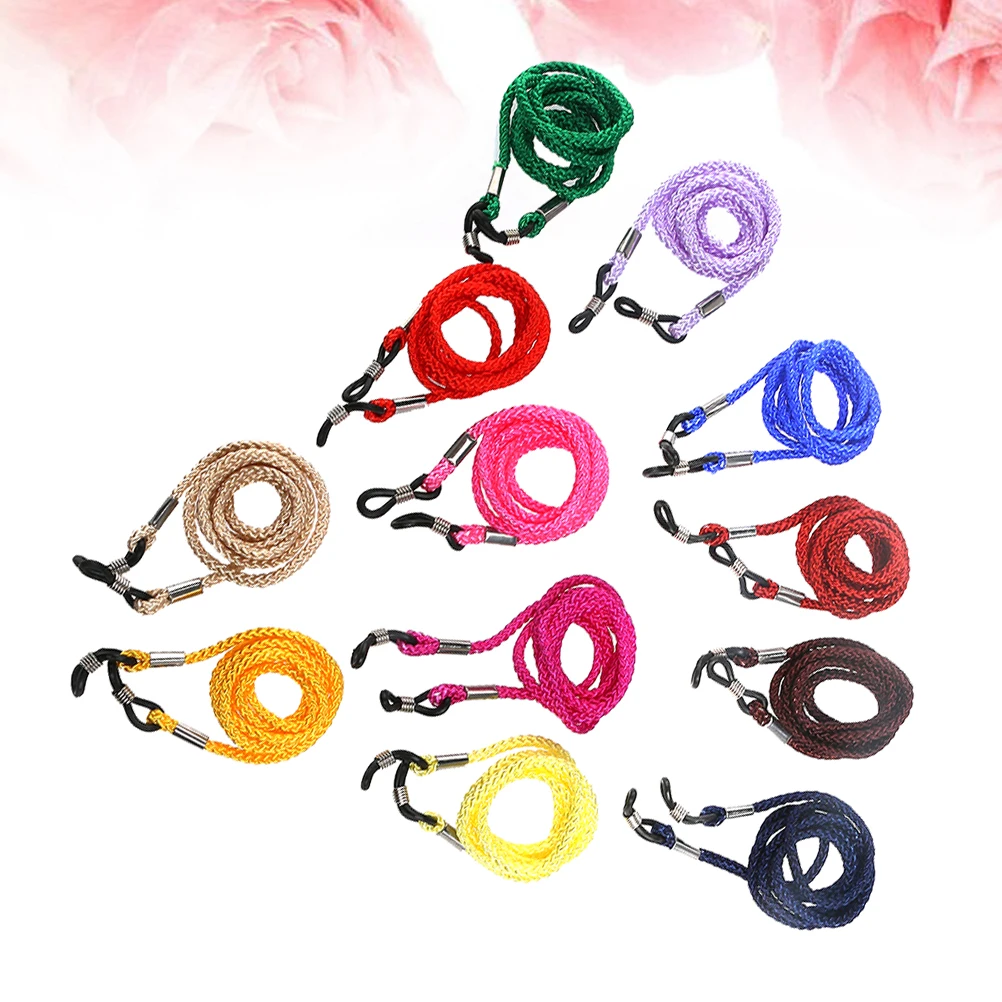 24pcs Nylon Glasses Cord Colorful Thick Eyewear Rope Spectacles Anti-slip Nylon Chain Stylish Glasses Lanyard Rope (Random Color