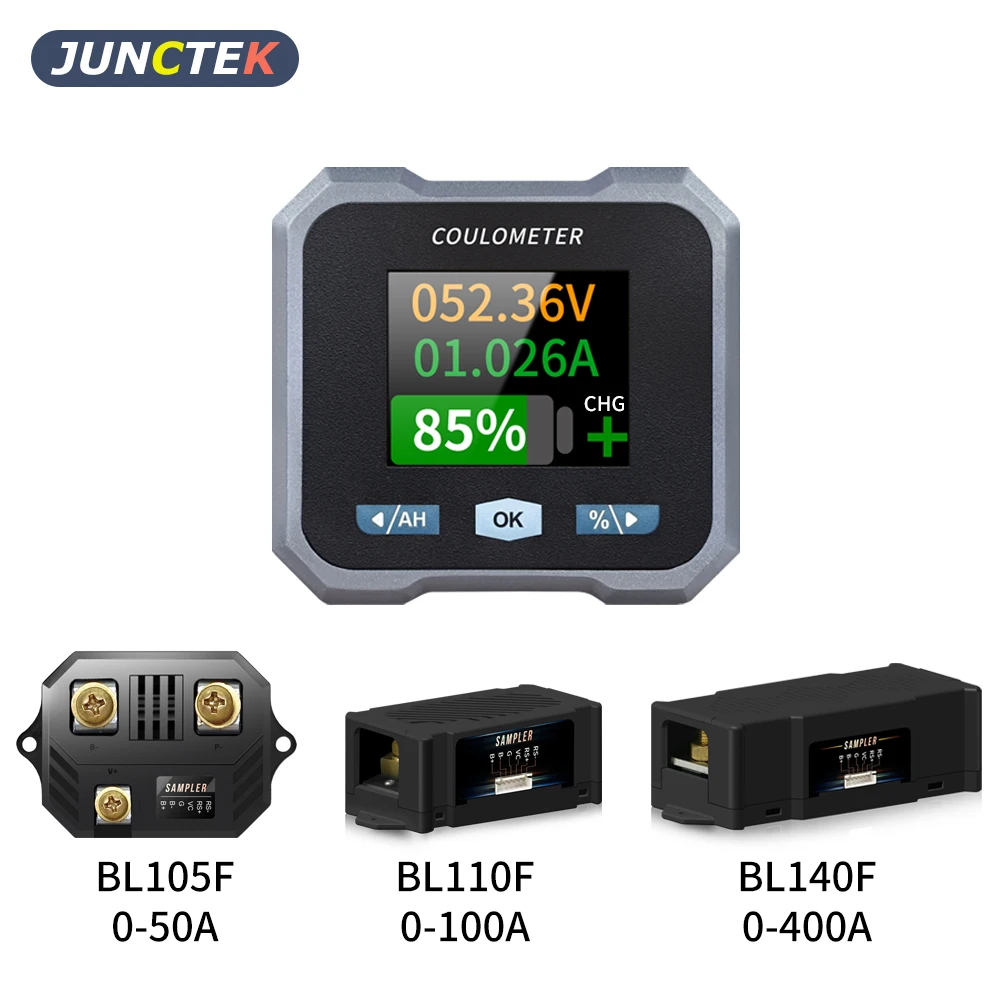 BL140F DC 10-100V 0-400A Tester batteria Coulomb contatore indicatore di capacità amperometro voltmetro Monitor batteria Bluetooth