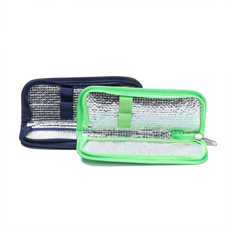 Portable Insulin Cooling Bag Oxford Thermal Insulated Medical Cooler Pill Protector Diabetic Pocket Medical Travel Case No Gel