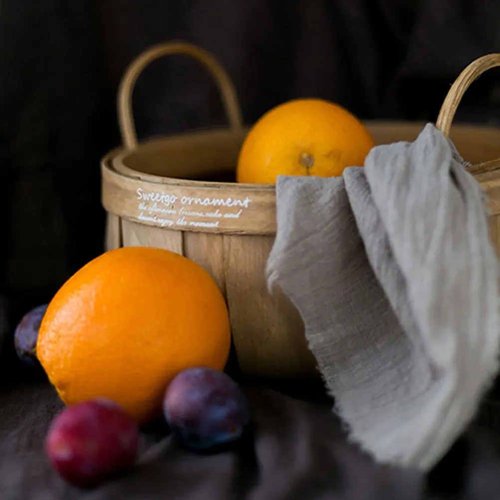 

Pumpkin Shape Fruit Basket Wooden Handmade Lightweight Small Coffee Color For Outdoor Indoor Camping Picnic Decoration