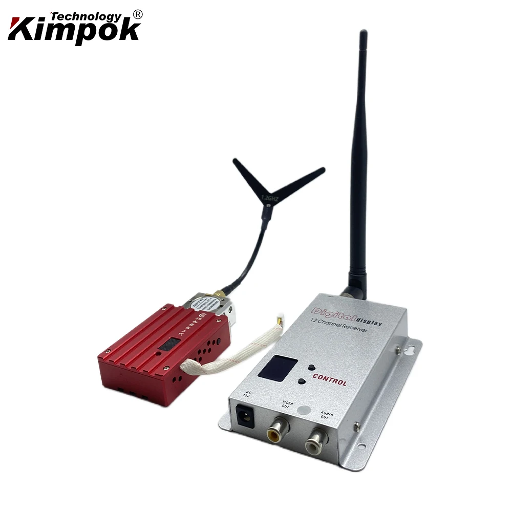 1.2Ghz 1.3Ghz FPV VTX Video Sender 40km Remote Video Audio Wireless Transmitter and Receiver for Drone