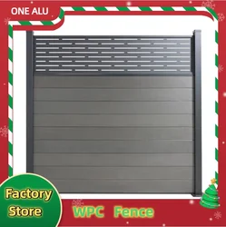WPC Fence Composite Wood Waterproof UV Resistant Outdoor Antique Synthetic Composite Size Aluminium Wpc Composite Fencing