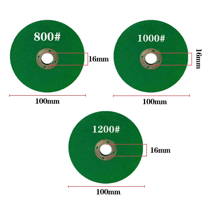 3pcs Resin Grinding Wheels for Angle Grinder 100mm Sharpening Stone for Grinding Rust Removal and Polishing Wheel 800#1000#1200#