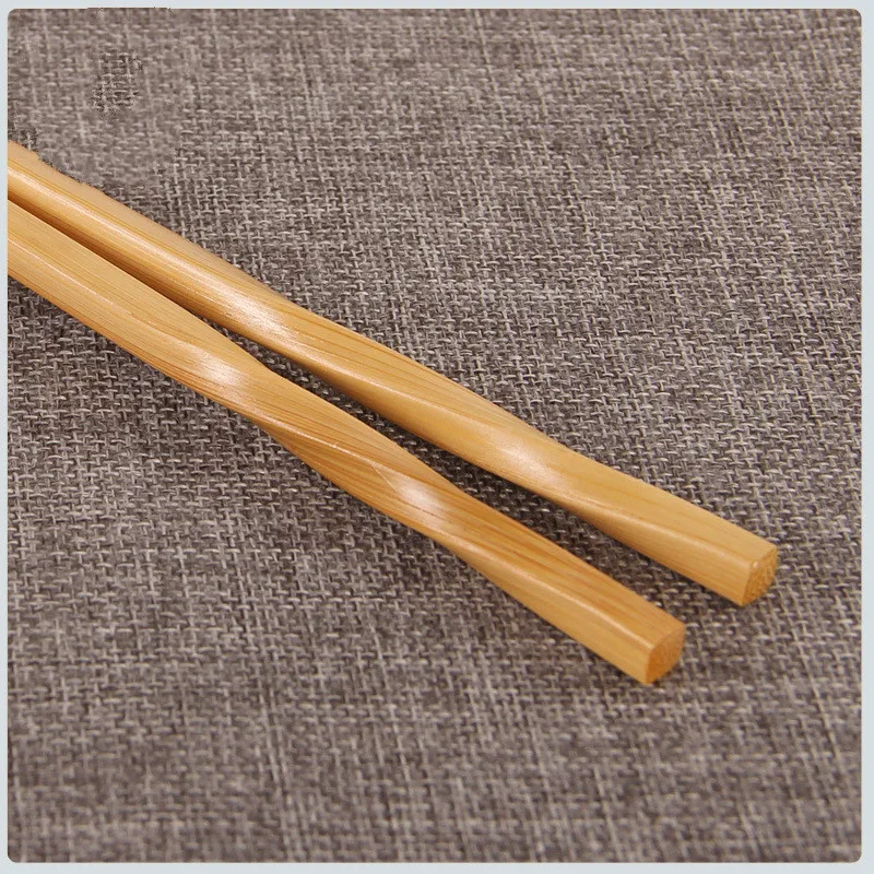 5 Pairs Handmade Natural Bamboo Wood Chopsticks Reusable Hashi Sushi Food Stick Gift Tableware Korean Chopsticks Spoon Set