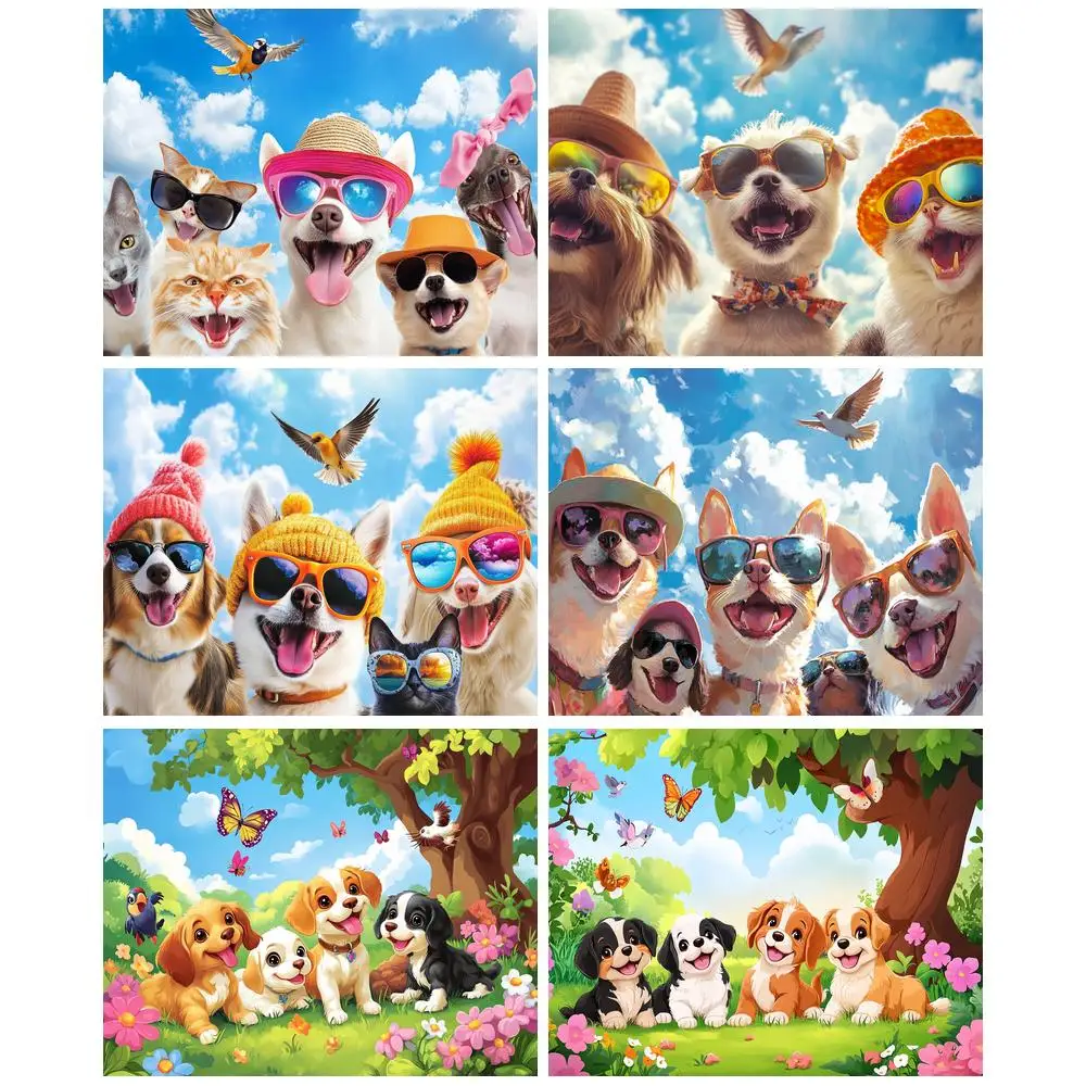 

GATYZTORY Oil Painting Cute Pet Diy Acrylic Paint By Numbers For Adults Frame On Canvas Diy Gift Wall Art Home Decoration