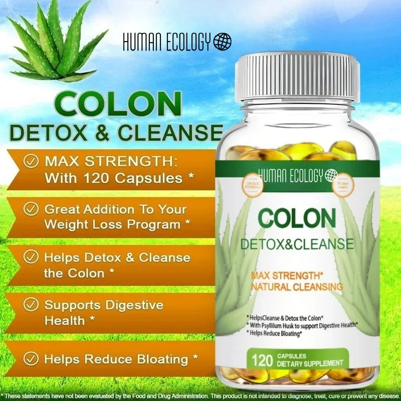 Colon Cleansing Supplement - Full Body Colon, Digestive Regulation and Gut Health for Men and Women, 120 Capsules