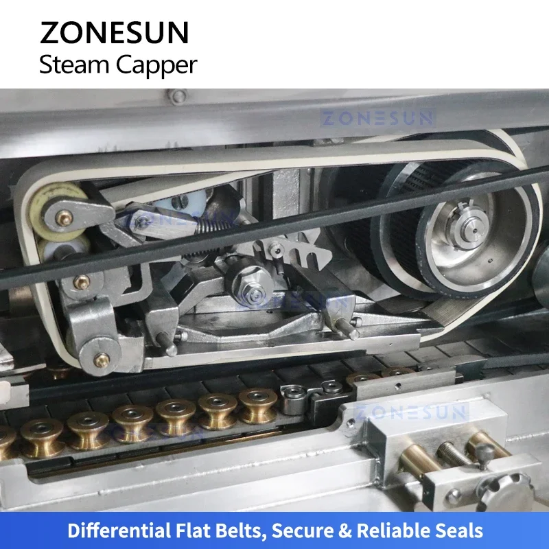 ZONESUN ZS-XG01 Twist Off Cap Steam Vacuum Capper Capping Machine Metal Lug Cap Sealing Machine