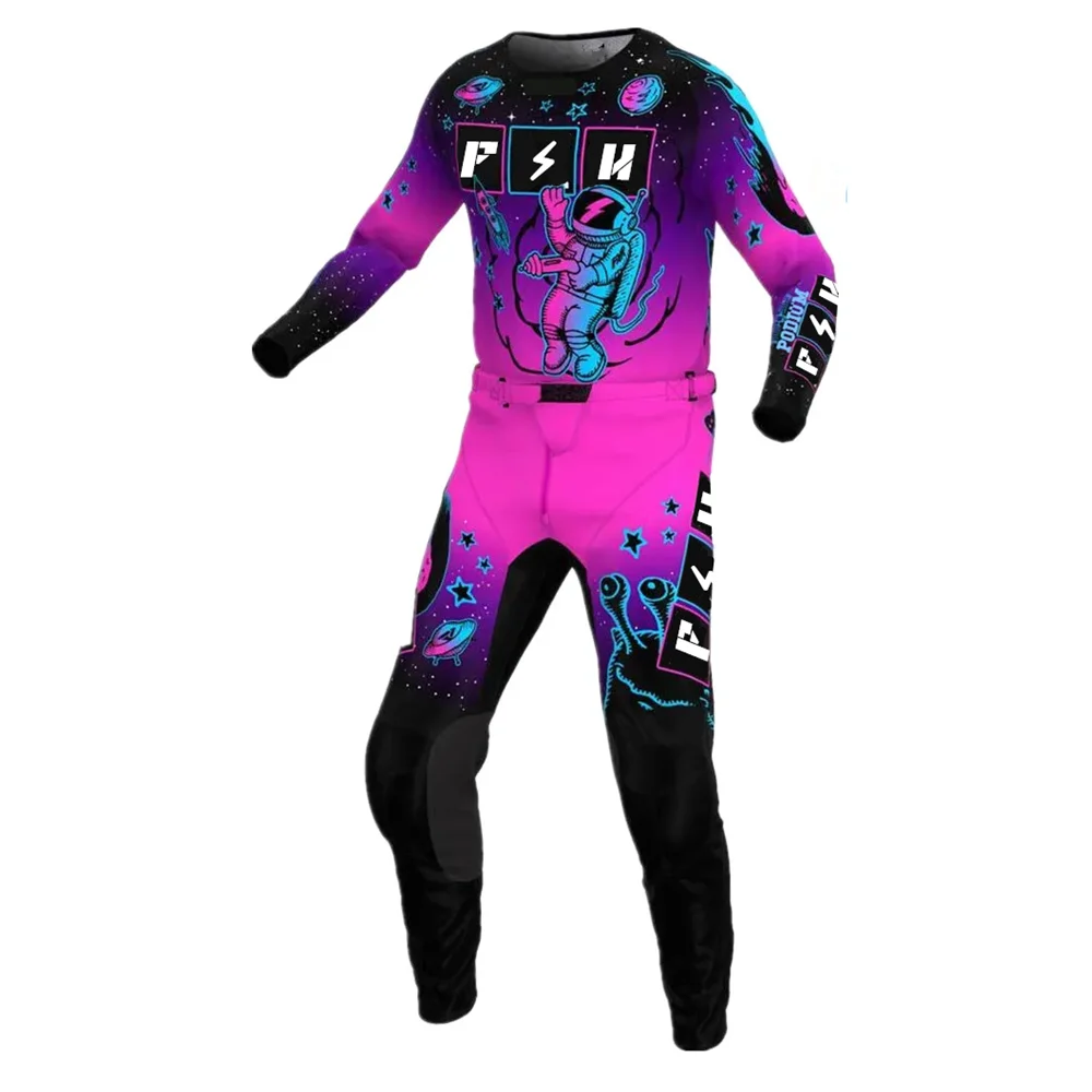 Adult 2024 Podium fxr Jersey Set Purple MX Gear Set Off Road Kit Motorcycle Jersey Set Motocross Combo Dirt Bike Suit