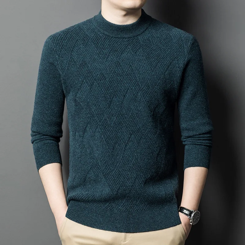 

Cashmere Blend Sweater Men Pull Homme Autumn Winter Sweter Male Clothes Sueter Hombre Man Pullover Sweaters Warm Knitwear