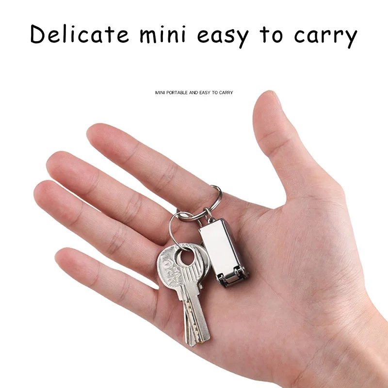 1pc Stainless Steel Mini Folded Nail Clipper With Key Ring Handle Rotary Nail Clipper Nail Accessories And Tools Small Scissors