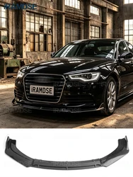 Paraurti anteriore Spoiler Piastra protettiva Tipo labbro DGS Body Kit Superficie in carbonio Mento Pala Splitter per Audi A6 C7 Berlina 2012 - 2016