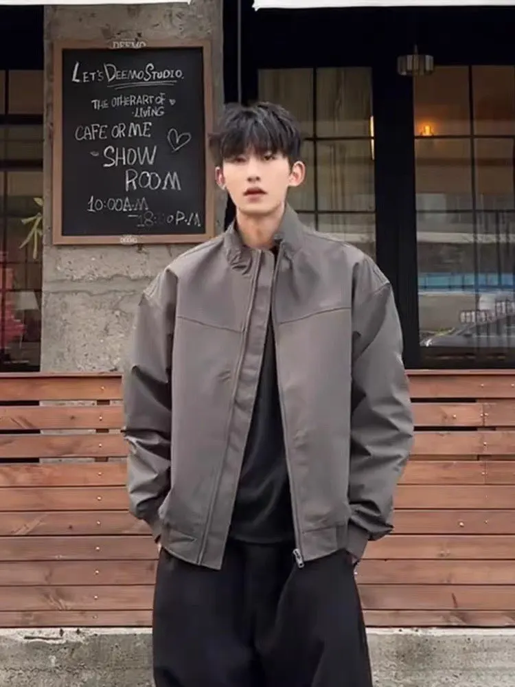 

Американская рабочая одежда Sle Jaet, мужская осенняя футболка для езды на велосипеде на открытом воздухе, свободная посадка для игры в мяч, пальто для пилота, застежка-молния