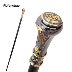 Bastón para caminar con relieve de tótem VG, masonería negra dorada, bastón para caminar a la moda, perilla para crosier de caballero, bastón para caminar de 93cm