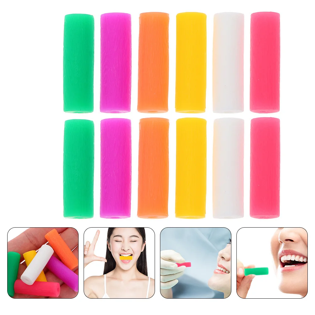

12Pcs Creative Biting Teether Safe Ecofriendly Small Size Easy Carry Orthodontics Jaw Exercisers Jaw Exercisers