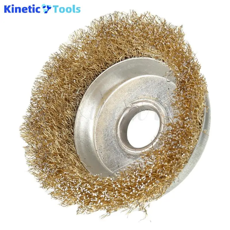 1Pc Wire Wheel Grinding and Rusting Angle Grinder Metal Polishing Wheel Stainless Steel Bowl Type Grinding Wire Brush Wheel