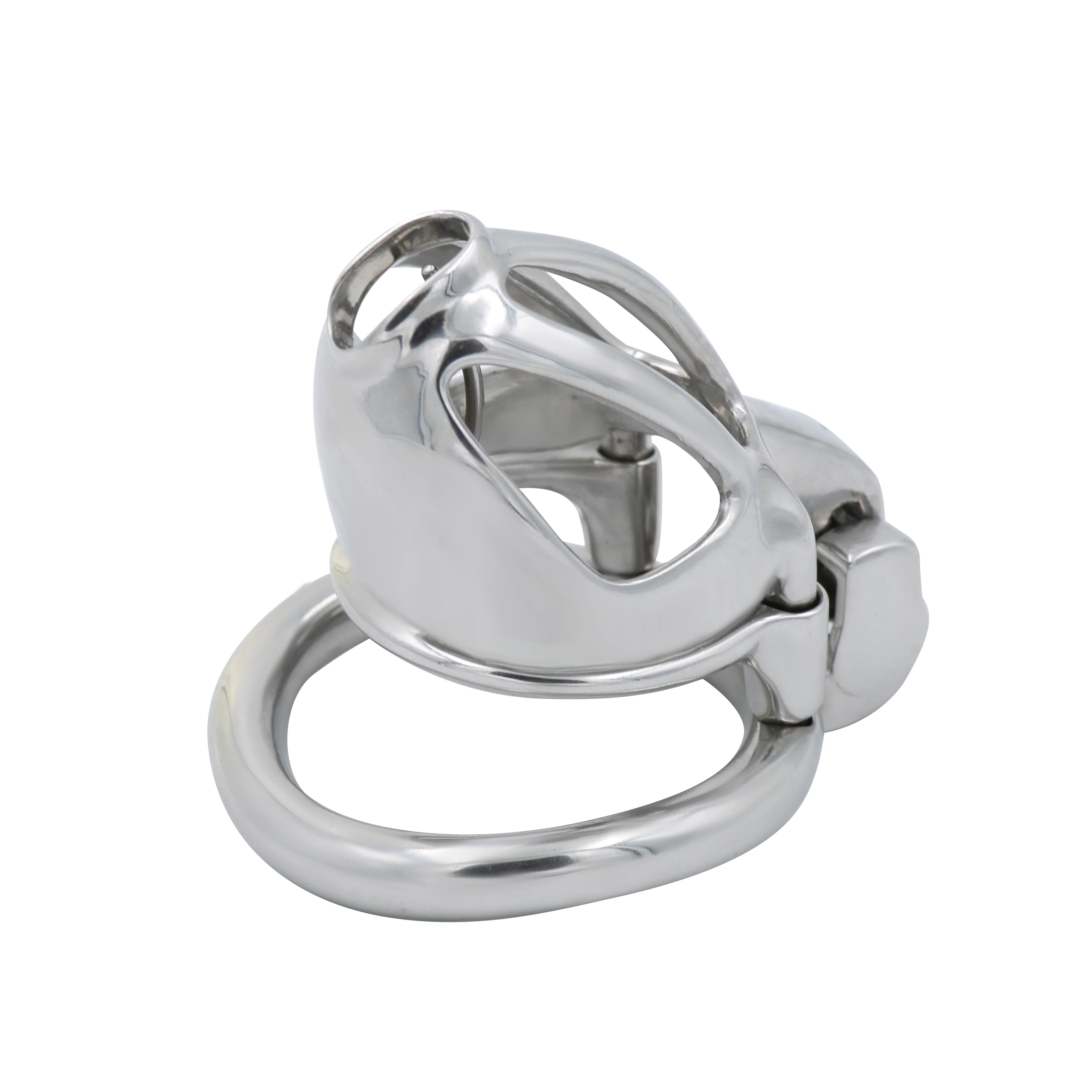 Escape-proof CB male chastity device with secure base ring, anti-slip penis lock cage with tamper-resistant lock, and no-escape