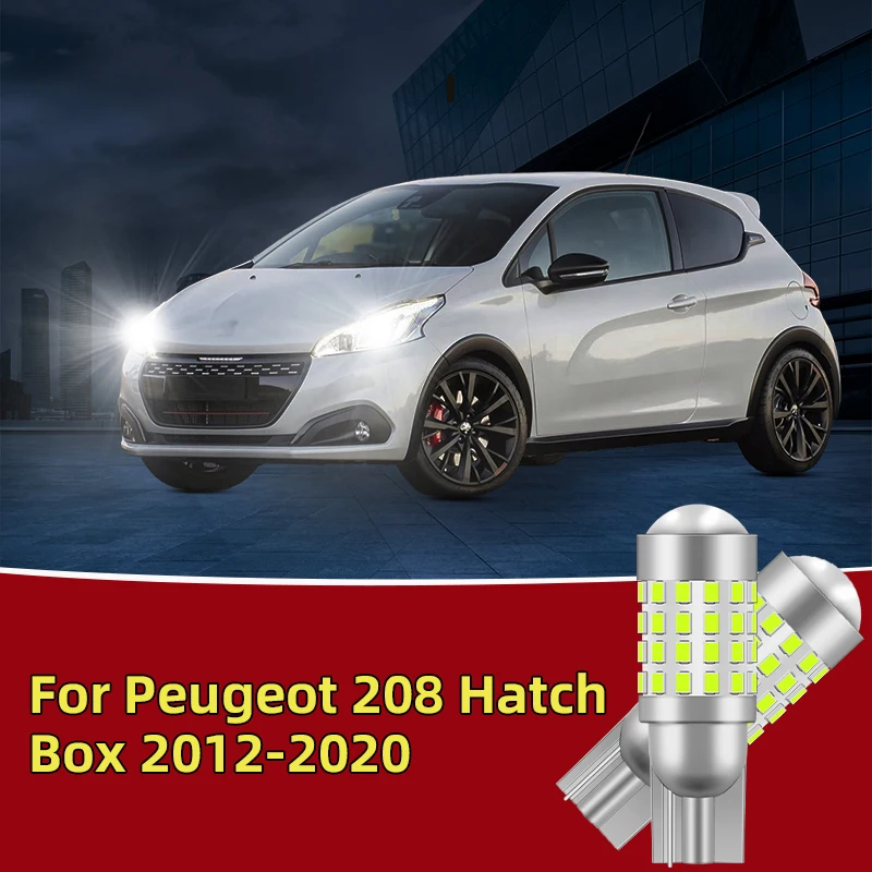 

2PCS Car Led Bulb For Peugeot 208 Hatch Box 2012-2020 Clearance Lights T10 W5W side marker position Signal Lamp 12V 24V White